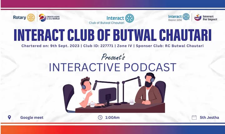 Interactive Podcast Event Poster